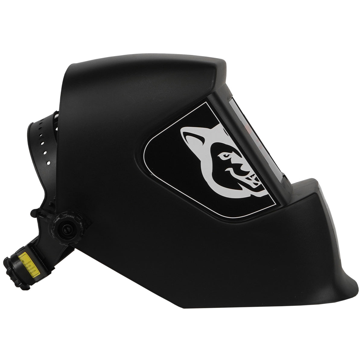Careta electrónica para soldar Husky Power HKC15 de sombra variable, vista lateral opuesta.