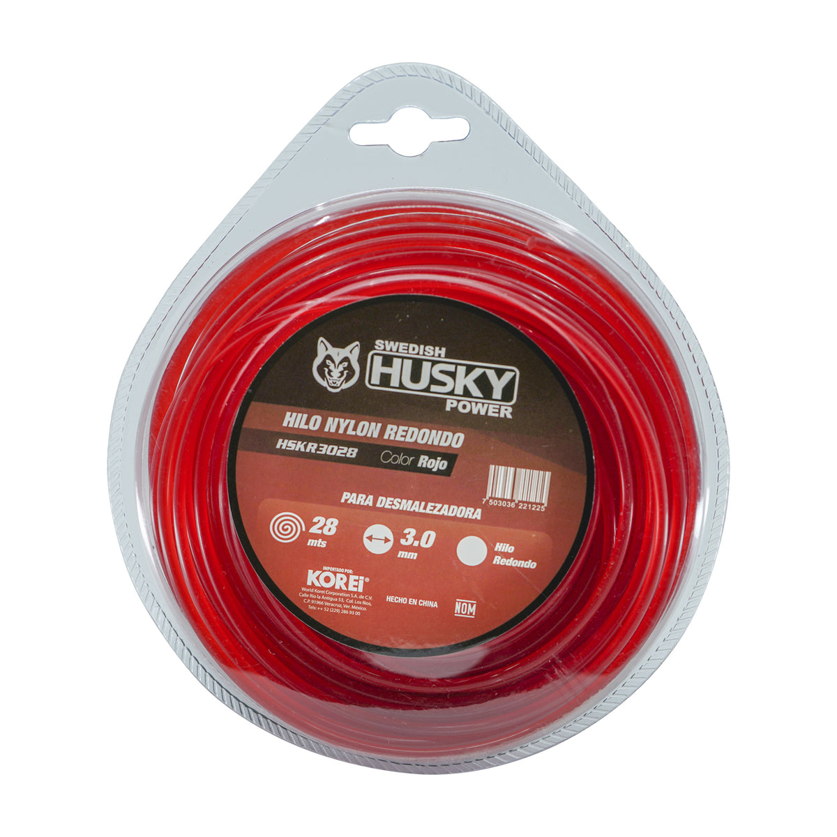 Hilo redondo rojo Husky Power HSKR3028 3 mm x 28 m, vista principal.