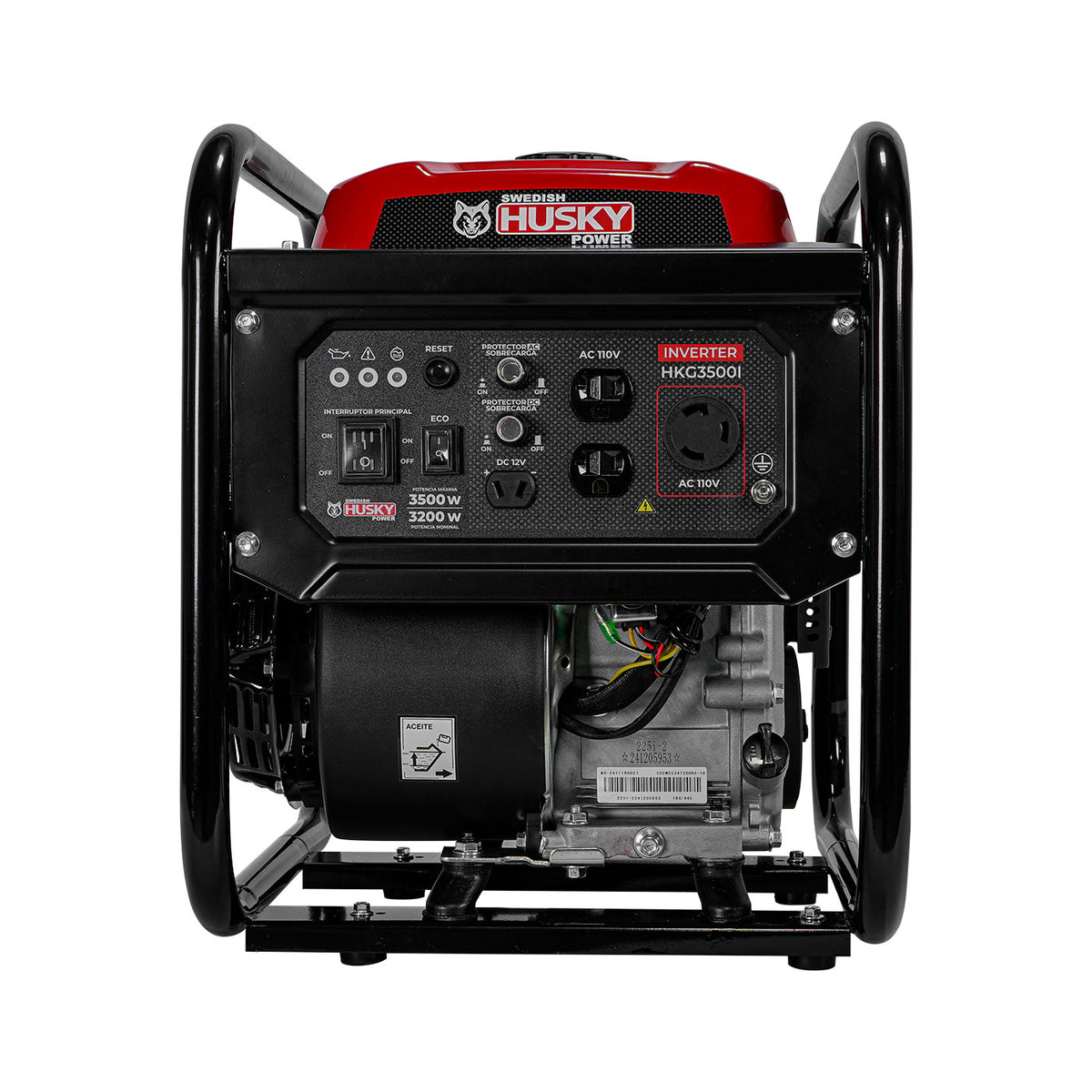 Generador Inverter Swedish Husky Power Portatil A Gasolina 3.5 Kw 7Hp - HKG3500I