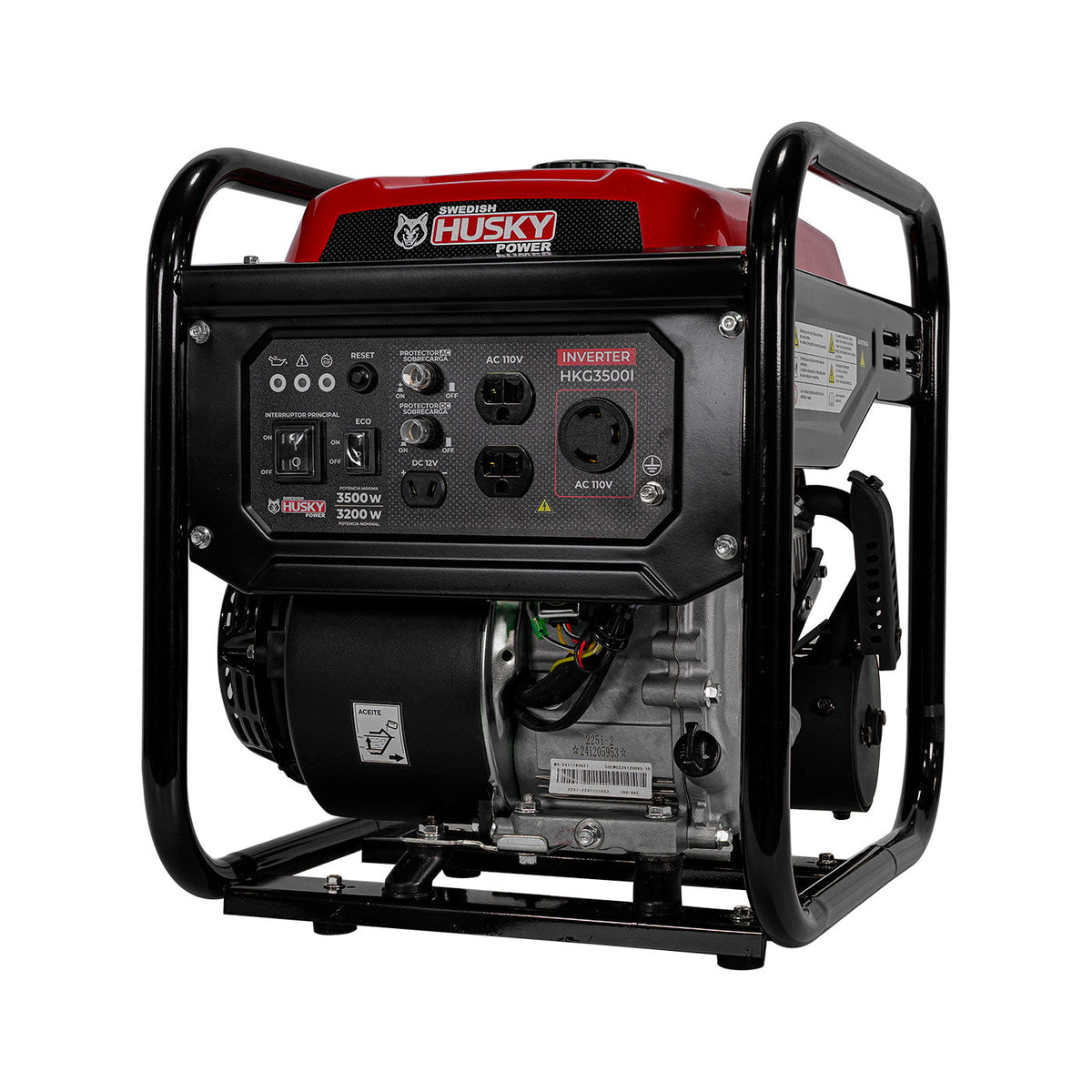 Generador Inverter Swedish Husky Power Portatil A Gasolina 3.5 Kw 7Hp - HKG3500I