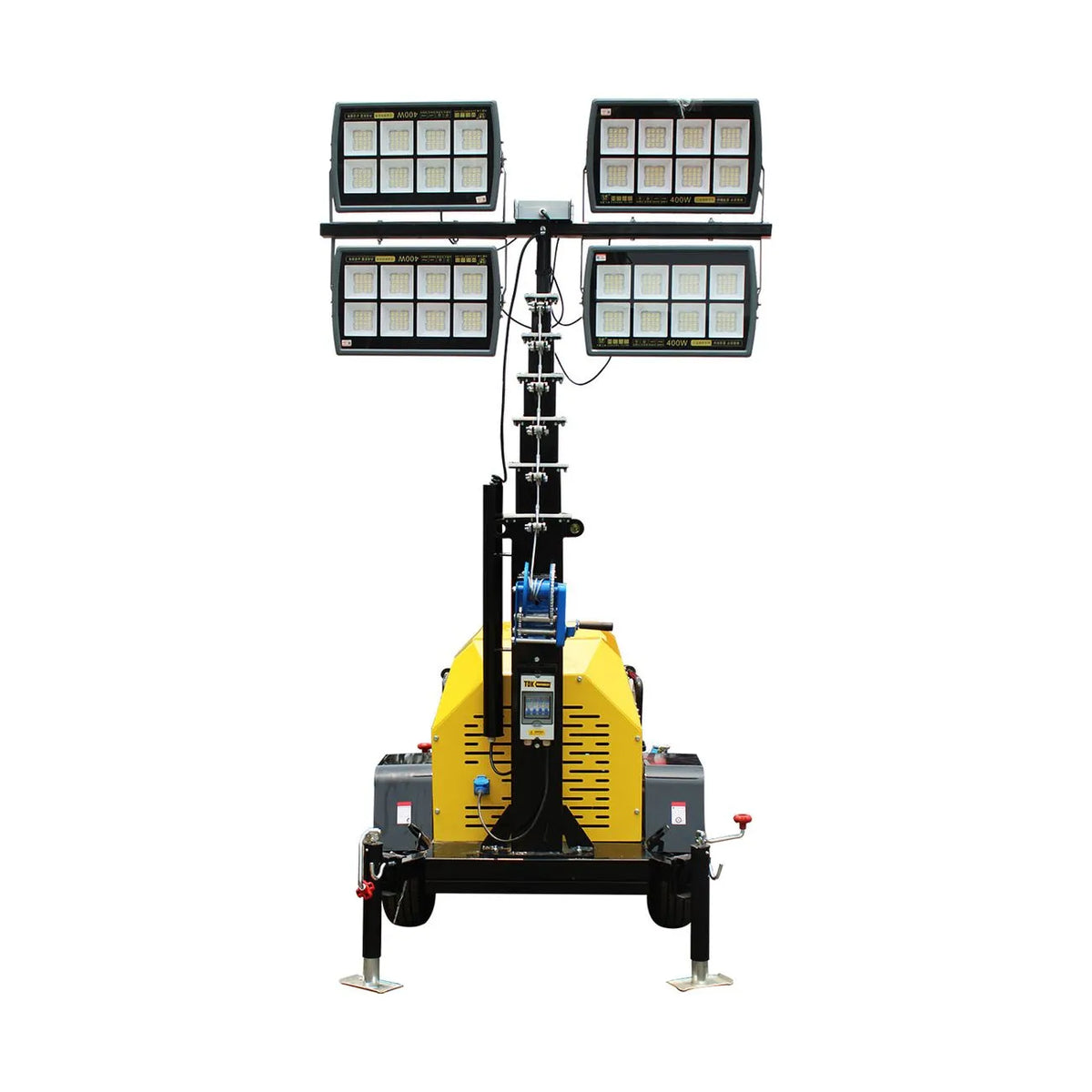Torre De Luz Con Chasis De Remolque Mod. TDK Lampara Led 4X400W TDKTL700D