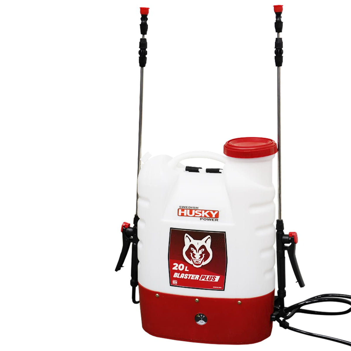 Aspersora eléctrica Husky Power BLASTERPLUS de 20 L con dos lanzas, doble lanza.
