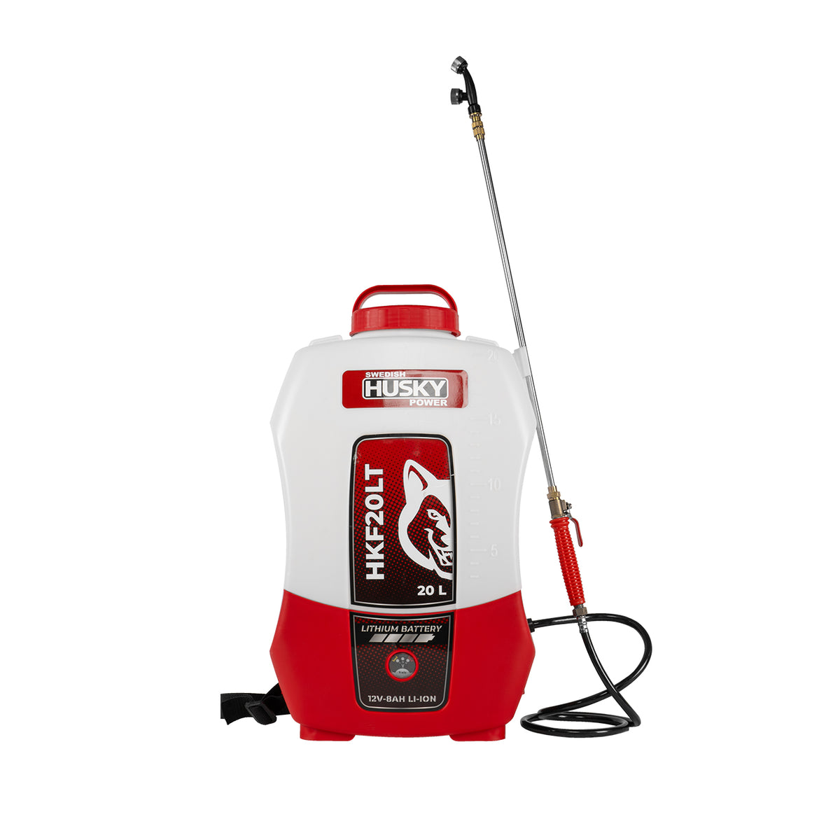 Aspersora eléctrica Husky Power HKF20LT de 20 L con batería de litio, vista principal.