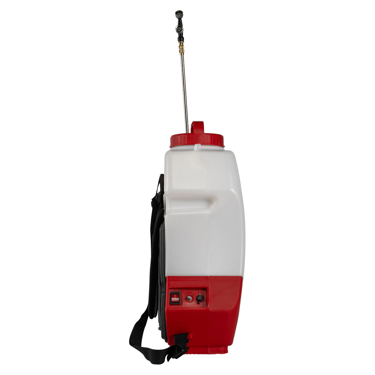 Aspersora eléctrica Husky Power HKF20LT de 20 L con batería de litio, vista trasera.