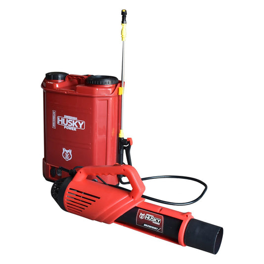 Aspersora eléctrica Husky Power SETBUSTER de 16 L con bazuca, kit completo.