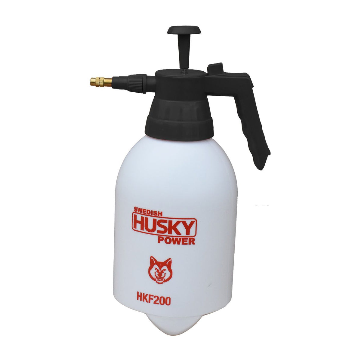 Aspersora manual Husky Power HKF200 de 2 litros, vista en tres cuartos.