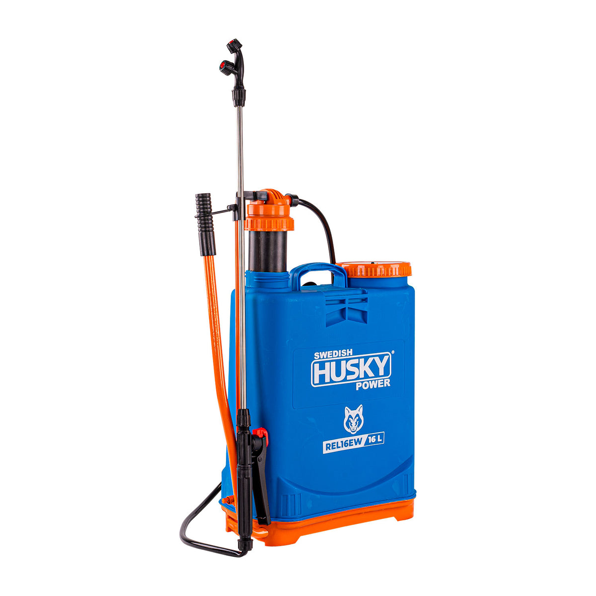 Aspersora manual Husky Power REL16EW de 16 L, vista lateral.