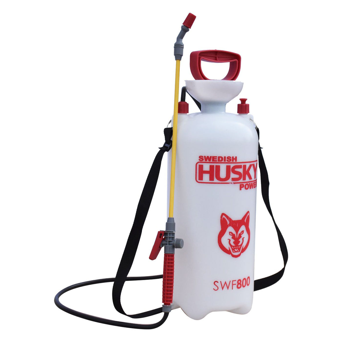Aspersora manual Husky Power SWF800 de 8 L, vista lateral.