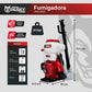 Aspersora motorizada Husky Power HKF1400 de 14 L y 41.5 cc, infografía de dimensiones.