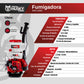 Aspersora motorizada Husky Power HKF1400 de 14 L y 41.5 cc, infografía de especificaciones.
