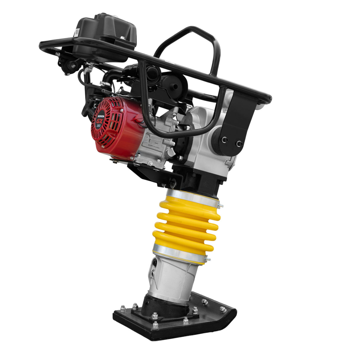 Bailarina compactadora TDK IMPACT700H con motor Honda 5.5 HP, vista lateral.
