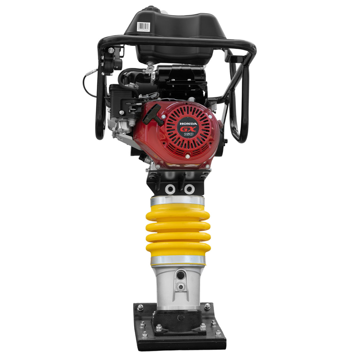 Bailarina compactadora TDK IMPACT700H con motor Honda 5.5 HP, vista trasera.