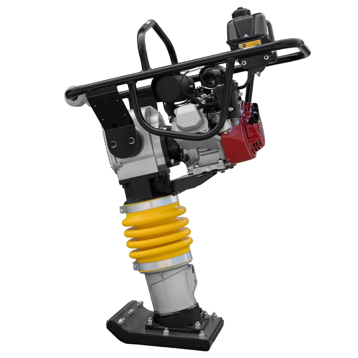Bailarina compactadora TDK IMPACT700H con motor Honda 5.5 HP, vista en ángulo.