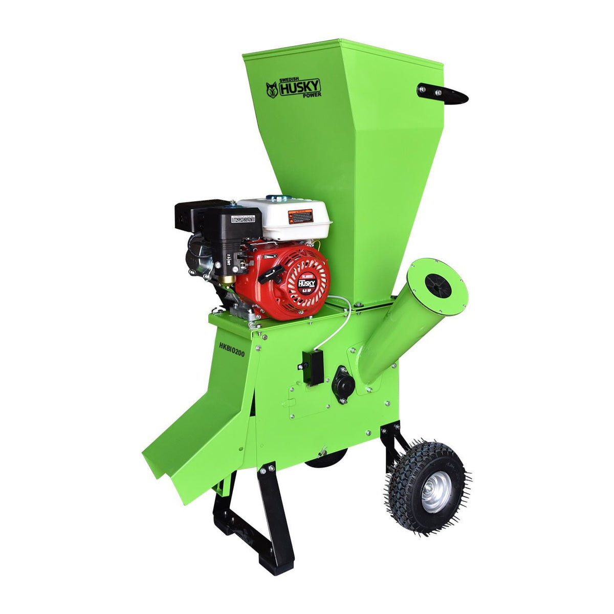 Biotrituradora Husky Power HKBIO200-HK65 con motor 6.5 HP, vista principal.