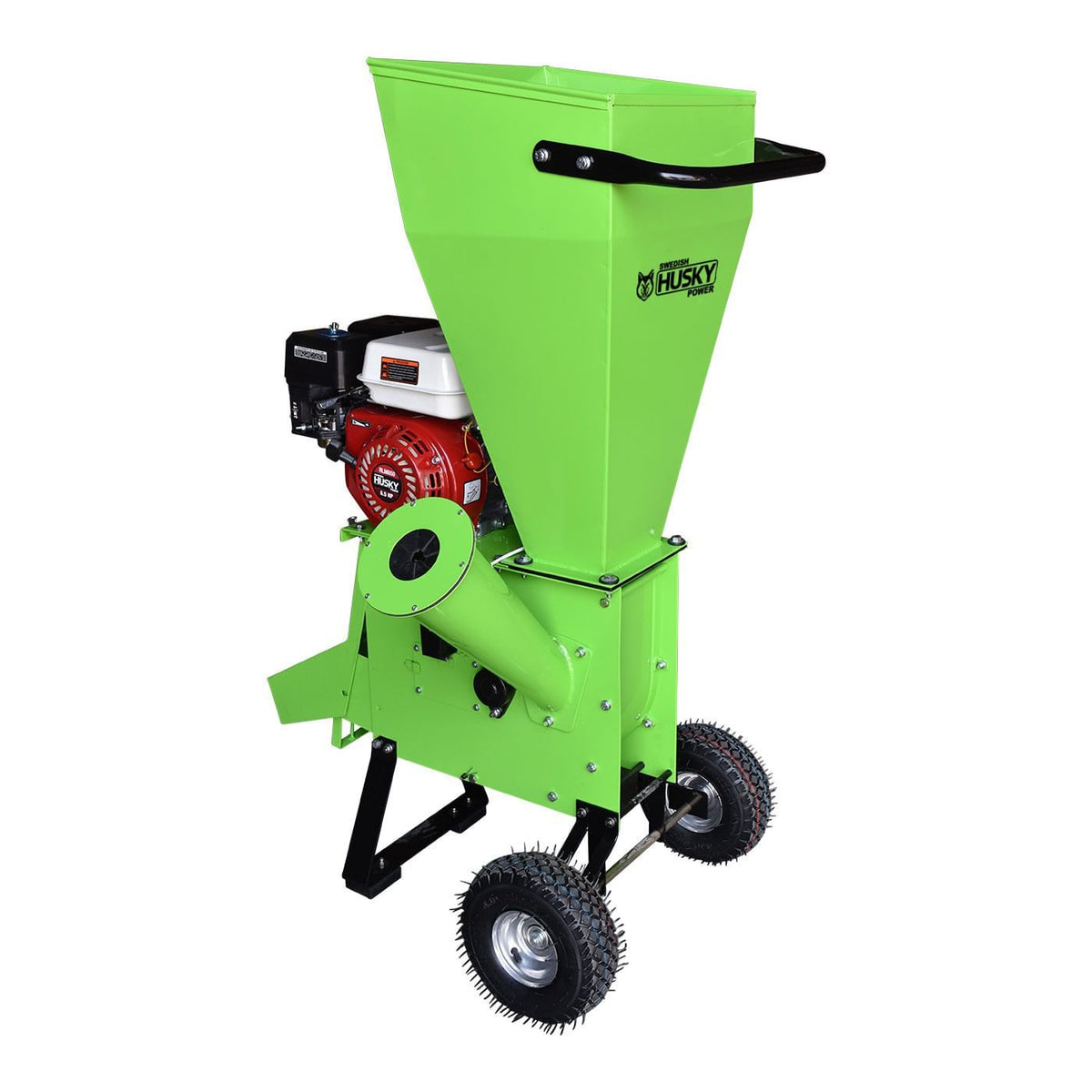 Biotrituradora Husky Power HKBIO200-HK65 con motor 6.5 HP, vista lateral.