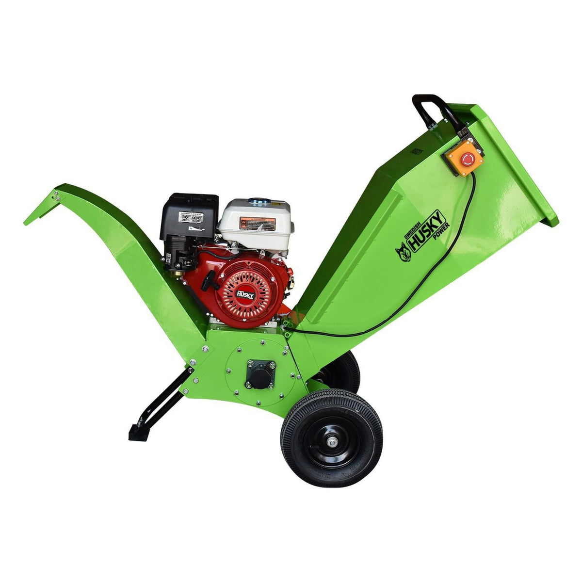 Biotrituradora Husky Power HKBIO275-HK65 con motor 6.5 HP, vista lateral.