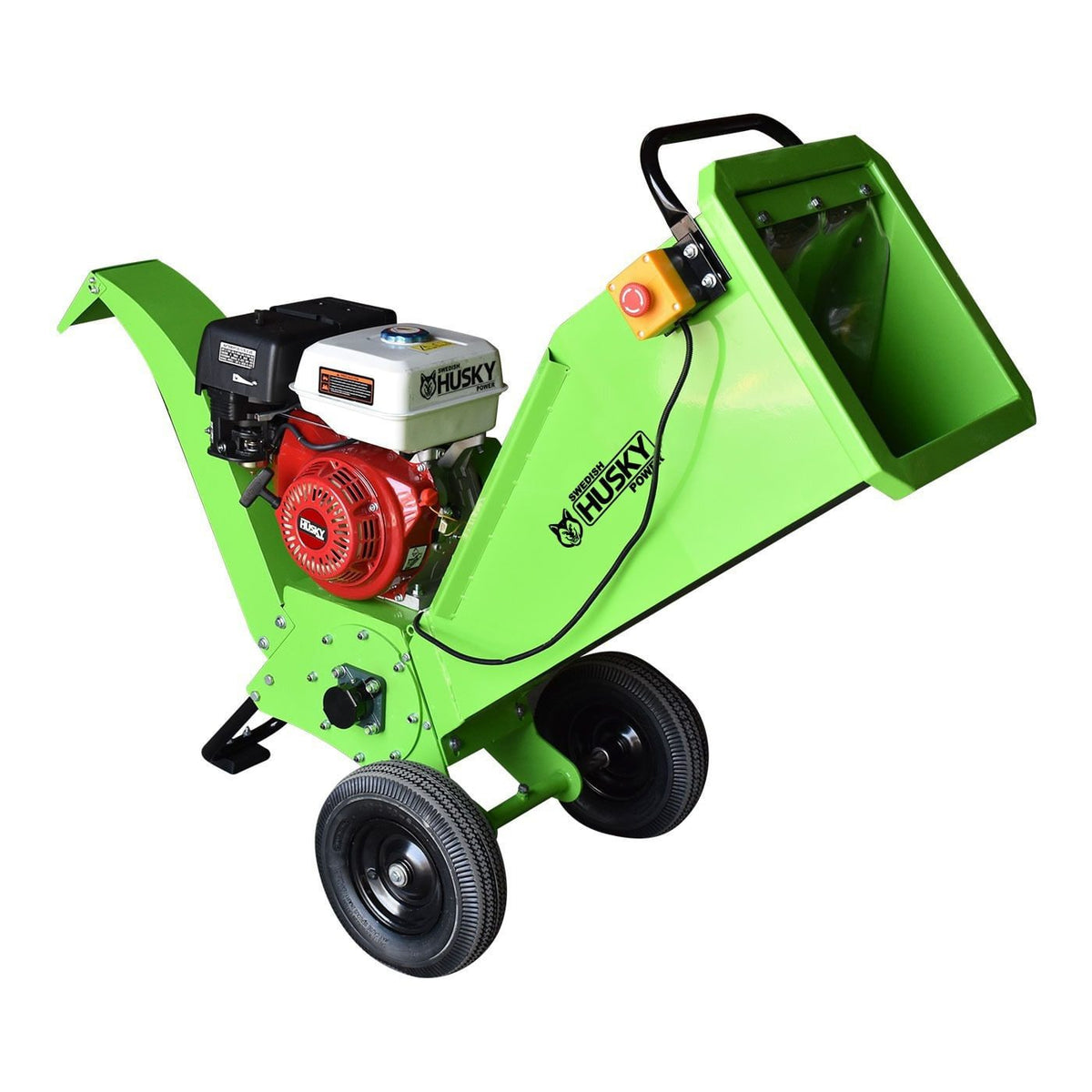 Biotrituradora Husky Power HKBIO275-HK65 con motor 6.5 HP, vista opuesta.