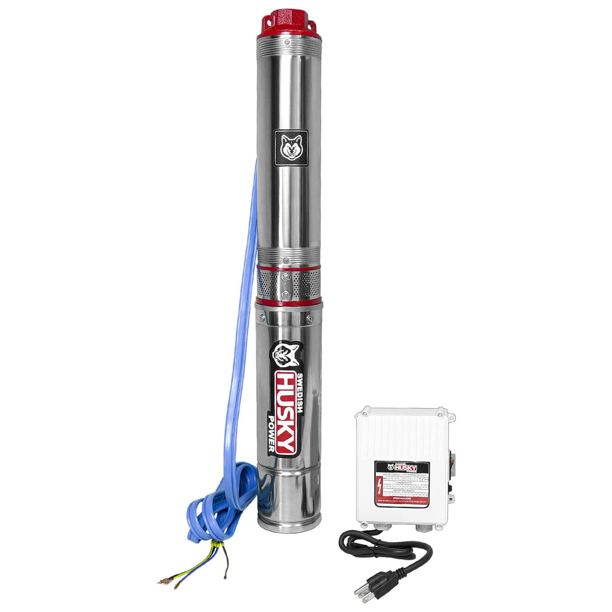 Bomba sumergible Husky Power FLUX100 de 1 HP, bomba con controlador.