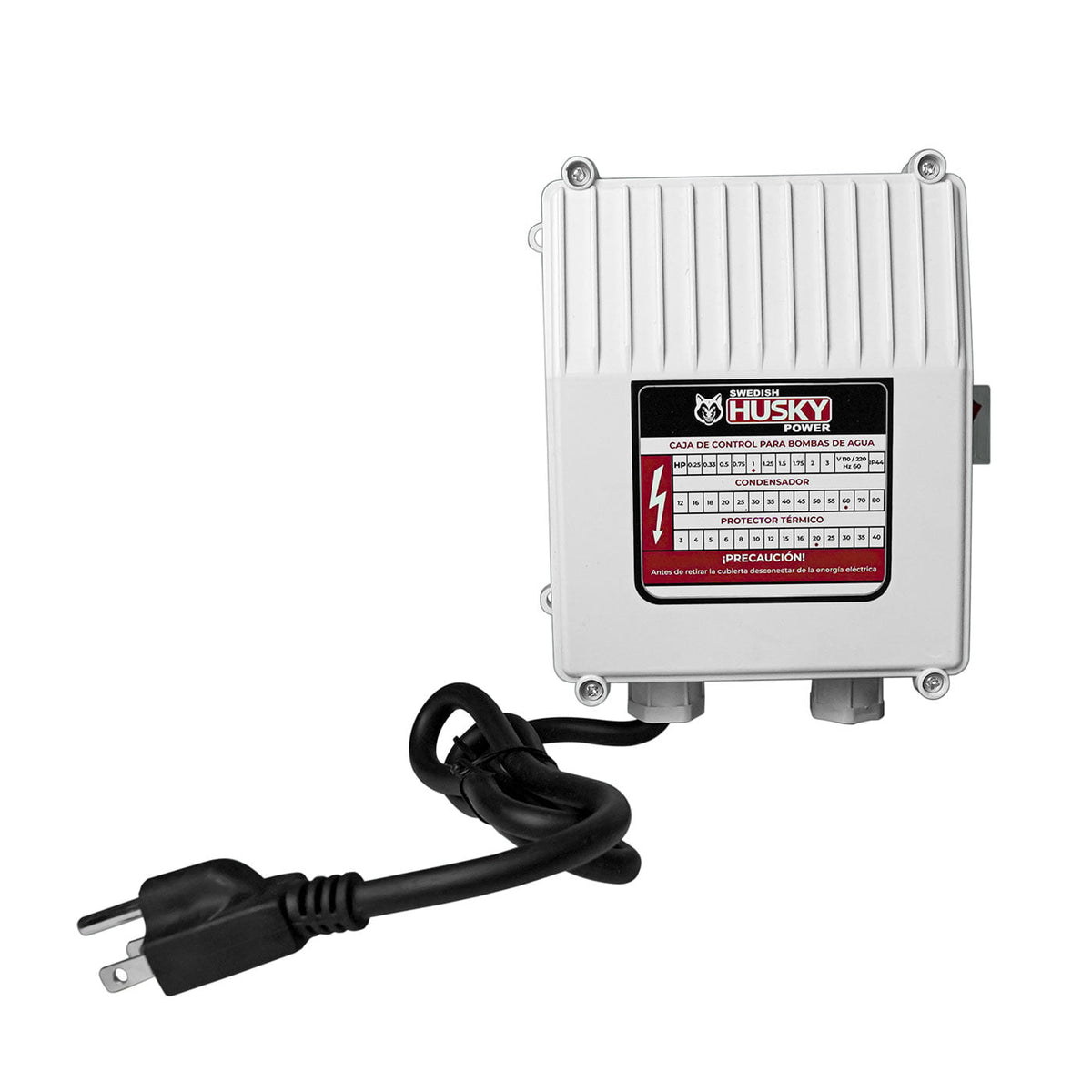 Bomba sumergible Husky Power FLUX100 de 1 HP, controlador eléctrico.