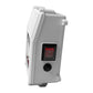 Bomba sumergible Husky Power FLUX100 de 1 HP, controlador eléctrico, vista lateral.