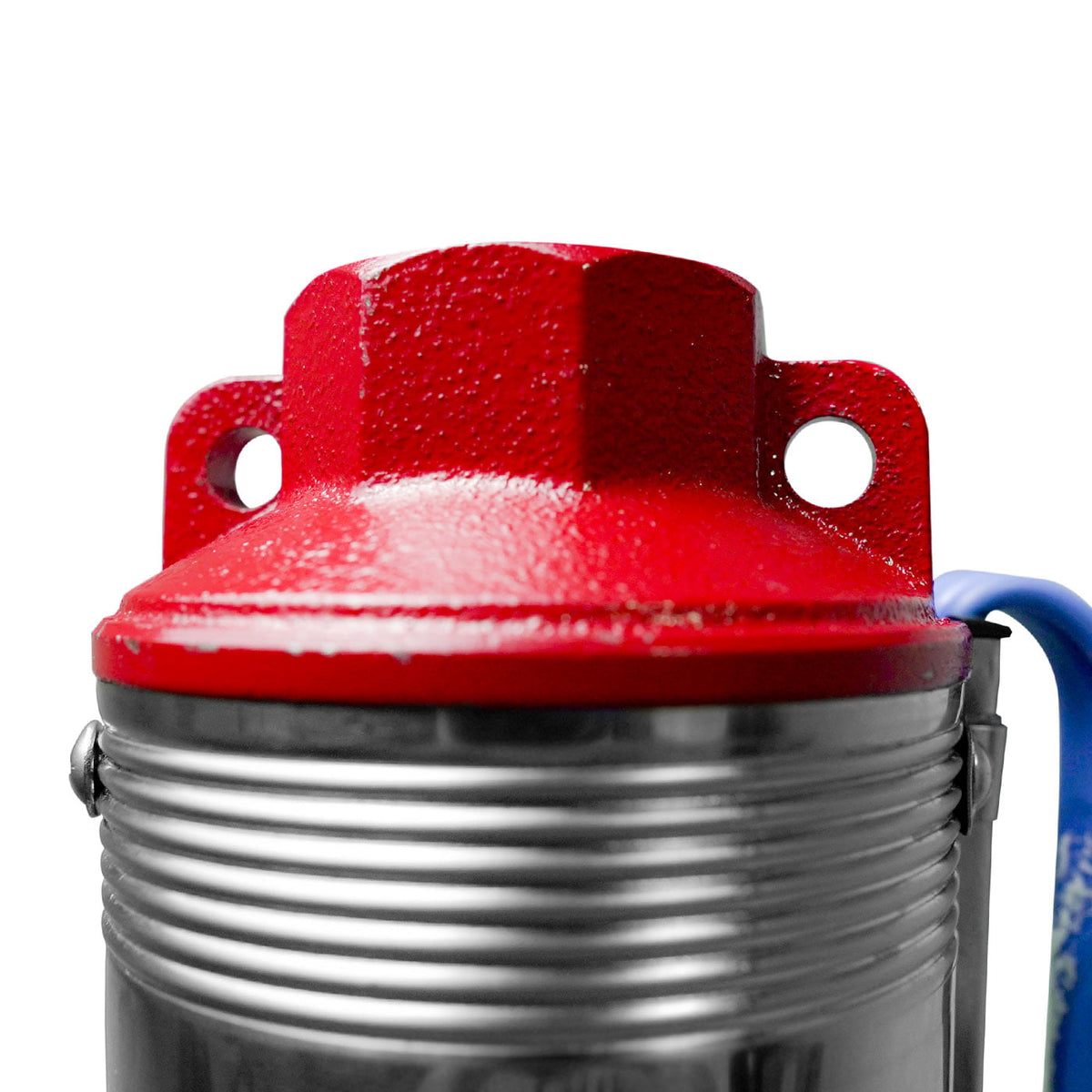 Bomba sumergible Husky Power FLUX150 de 1.5 HP, detalle de salida.