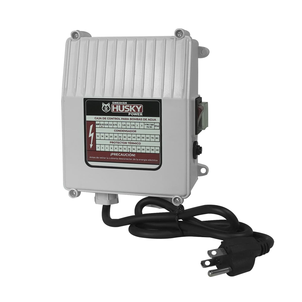 Bomba sumergible Husky Power FLUX25 de 1/4 HP, controlador eléctrico.