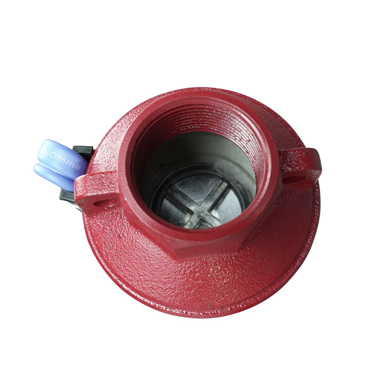Bomba sumergible Husky Power FLUX25 de 1/4 HP, detalle de salida superior.