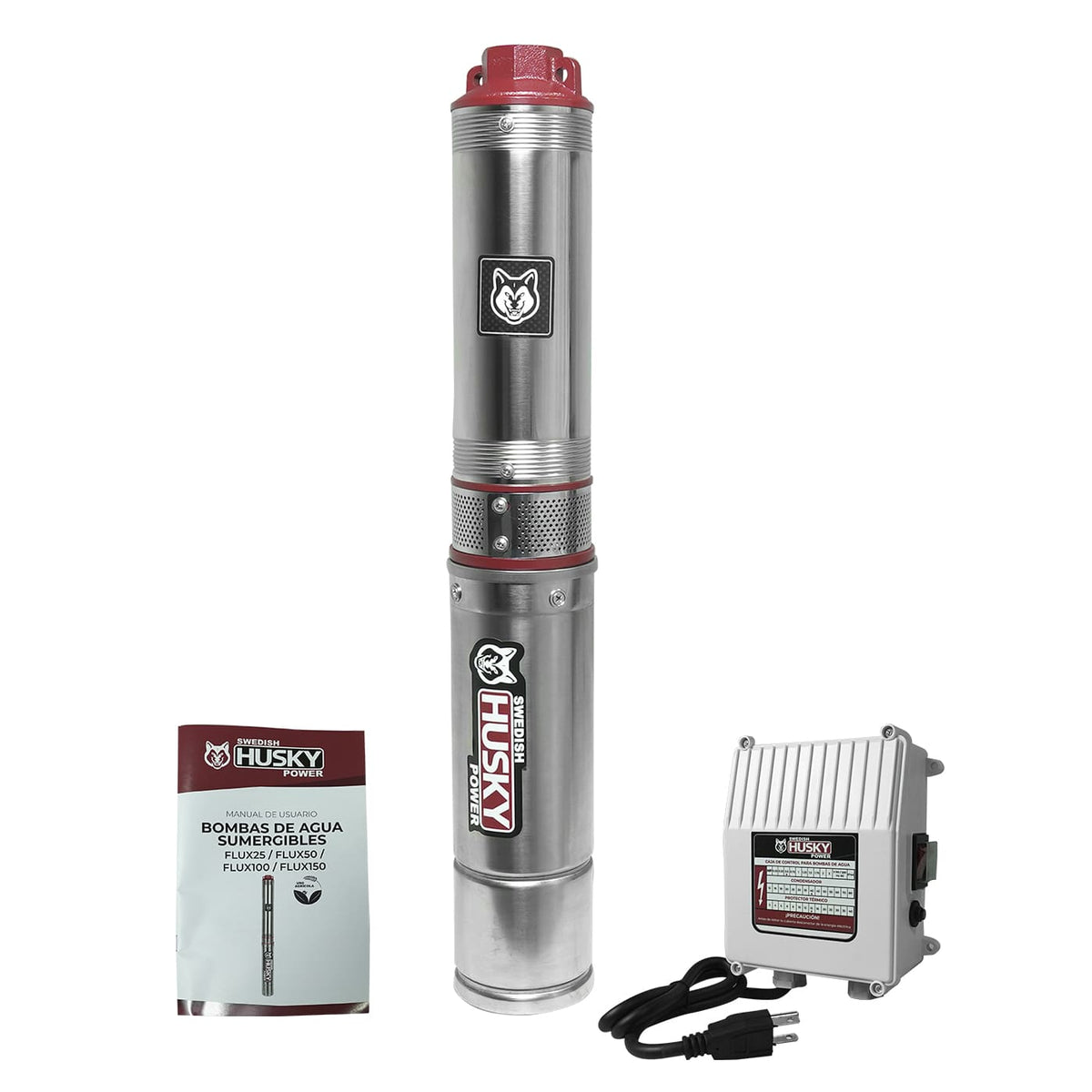 Bomba sumergible Husky Power FLUX50 de 1/2 HP, kit completo.
