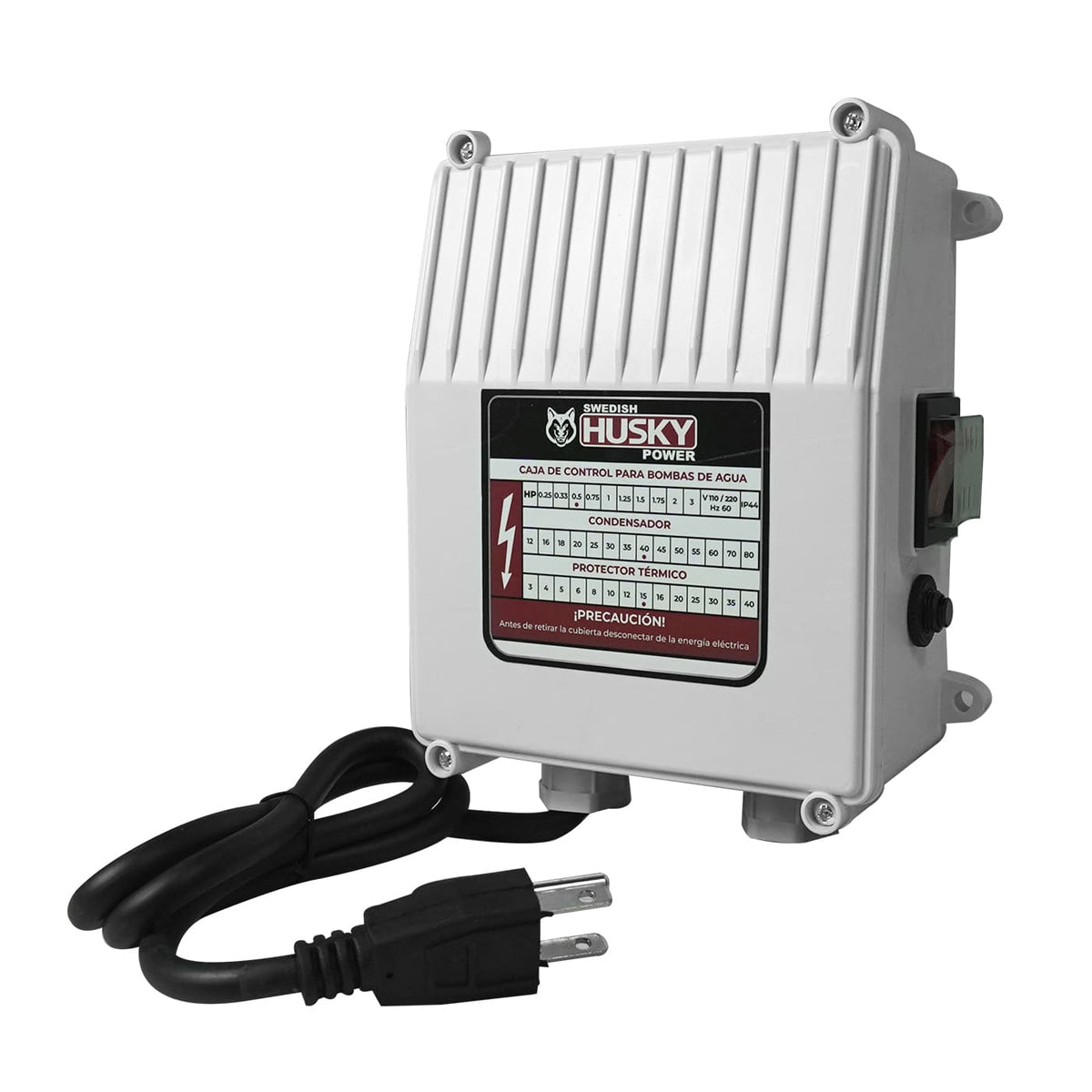 Bomba sumergible Husky Power FLUX50 de 1/2 HP, controlador eléctrico.