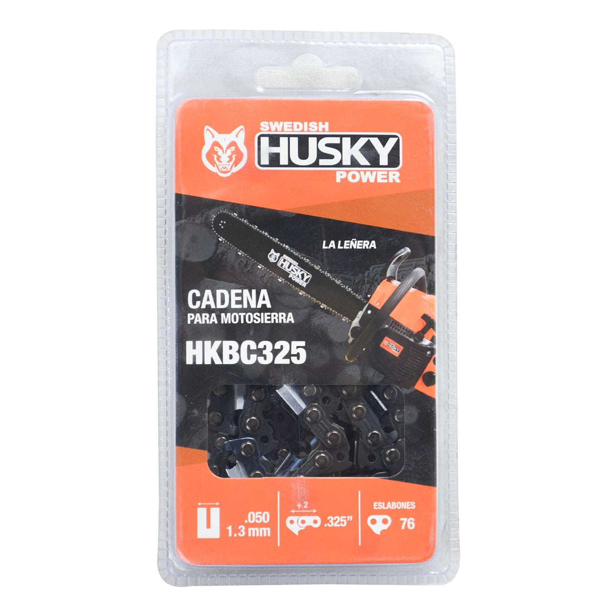 Cadena para motosierra Husky Power HKBC325 de 20 pulgadas .325, empaque frontal.