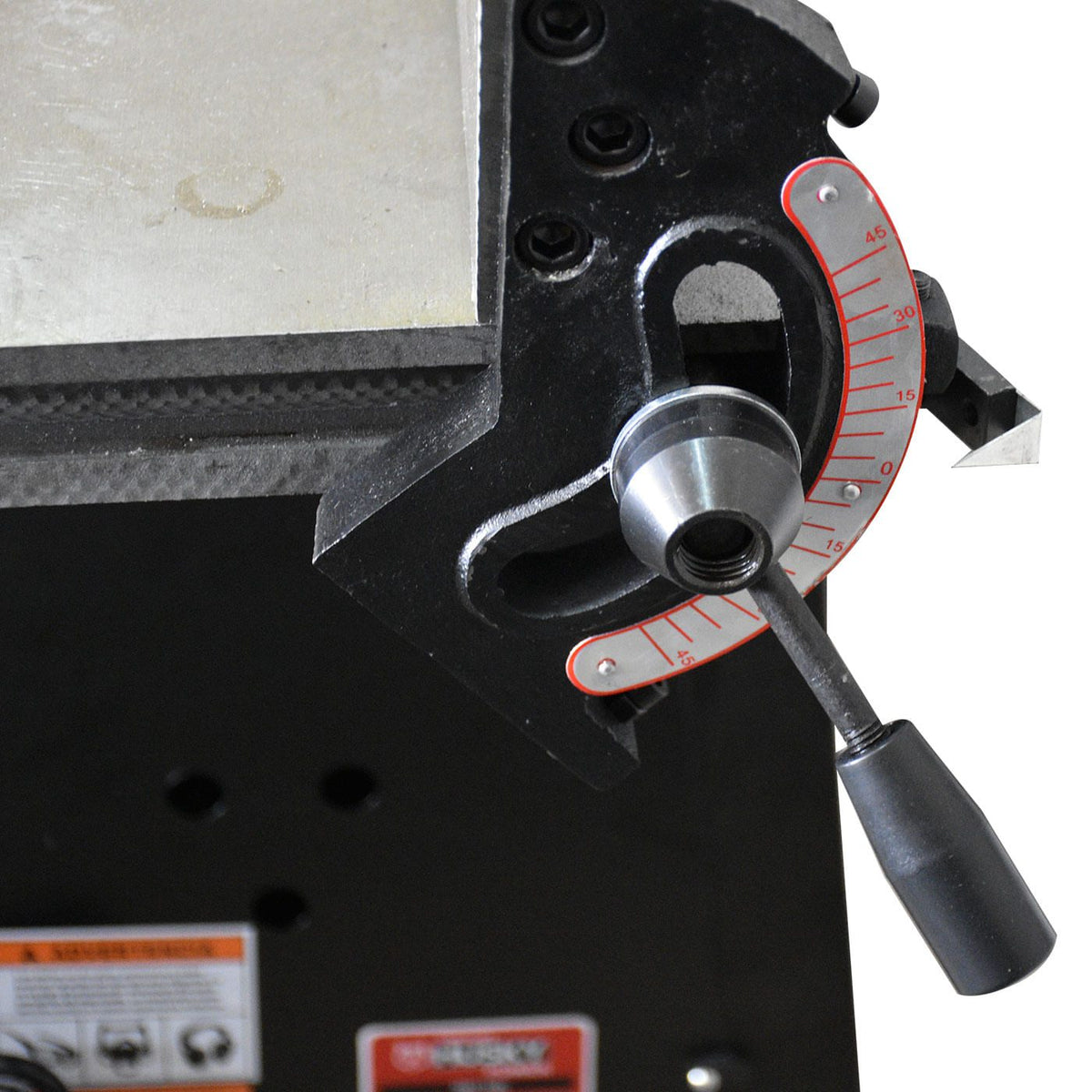 Canteadora Husky Power HKC106 de 6 pulgadas y 1 HP, detalle del ajuste.