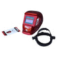 Careta electrónica para soldar Husky Power HKC25 color rojo, kit completo.