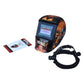 Careta electrónica para soldar Husky Power HKC35 diseño llamas, kit completo.