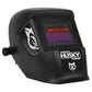 Careta electrónica para soldar Husky Power HKC15 de sombra variable, vista en tres cuartos.