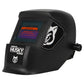 Careta electrónica para soldar Husky Power HKC15 de sombra variable, vista en tres cuartos opuesta.