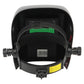 Careta electrónica para soldar Husky Power HKC15 de sombra variable, vista trasera.
