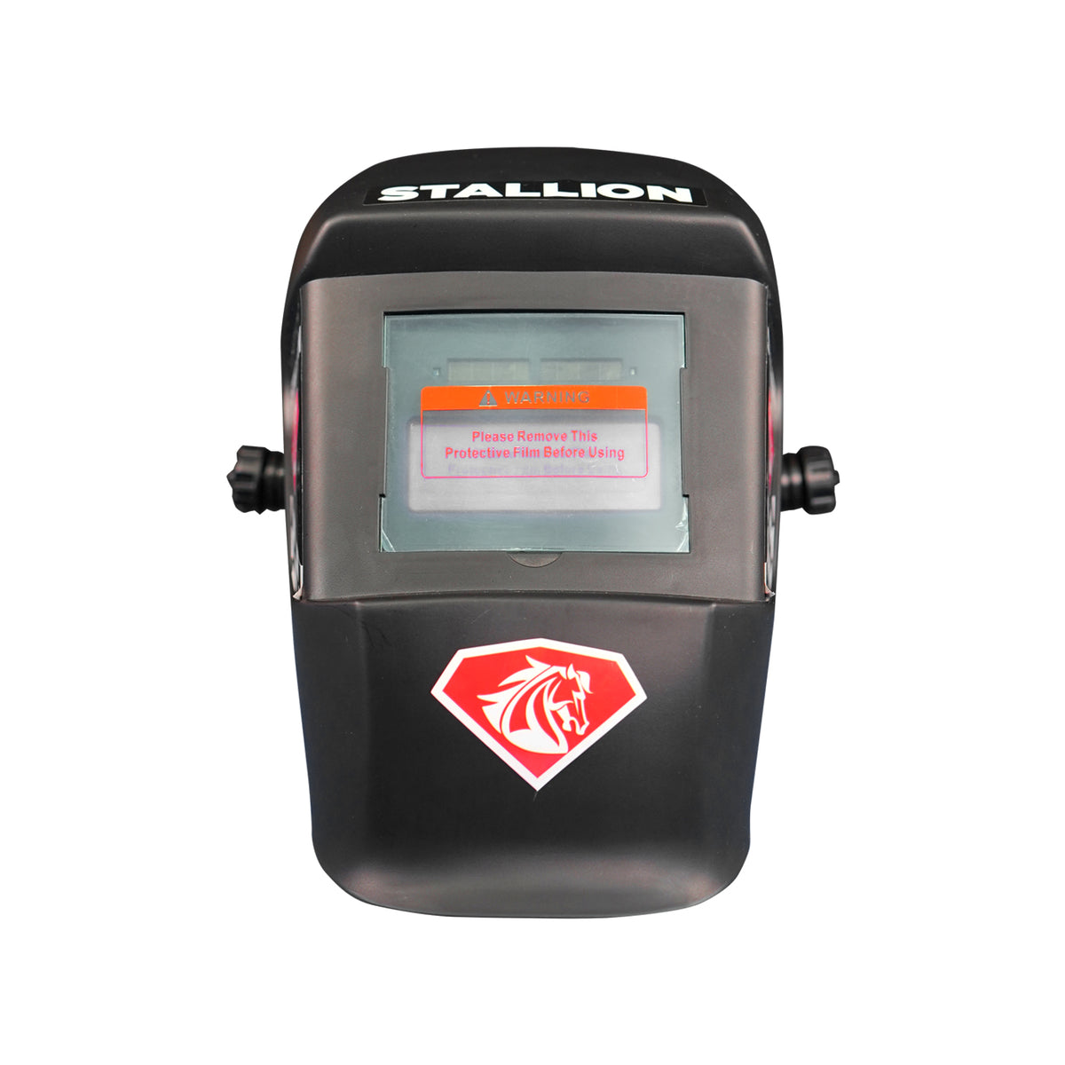 Careta electrónica para soldar Stallion ST-R8, vista frontal.