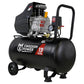 Compresor de aire Husky Power HKC50L de 50 L y 3.5 HP, vista en tres cuartos.