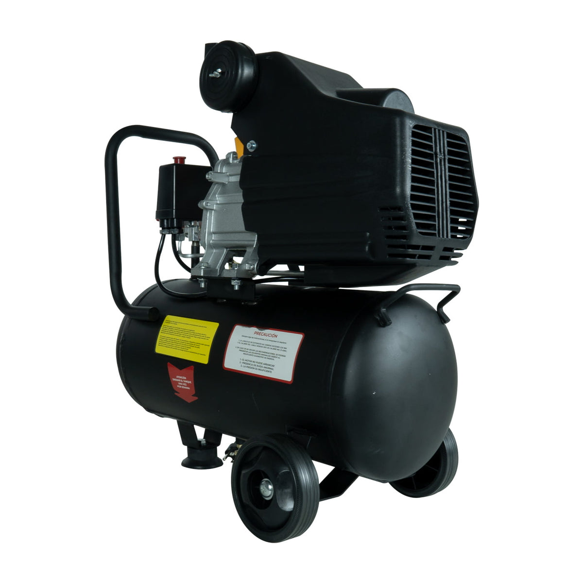 Compresor de aire Husky Power WINDER25 de 25 L y 2.5 HP, vista frontal.