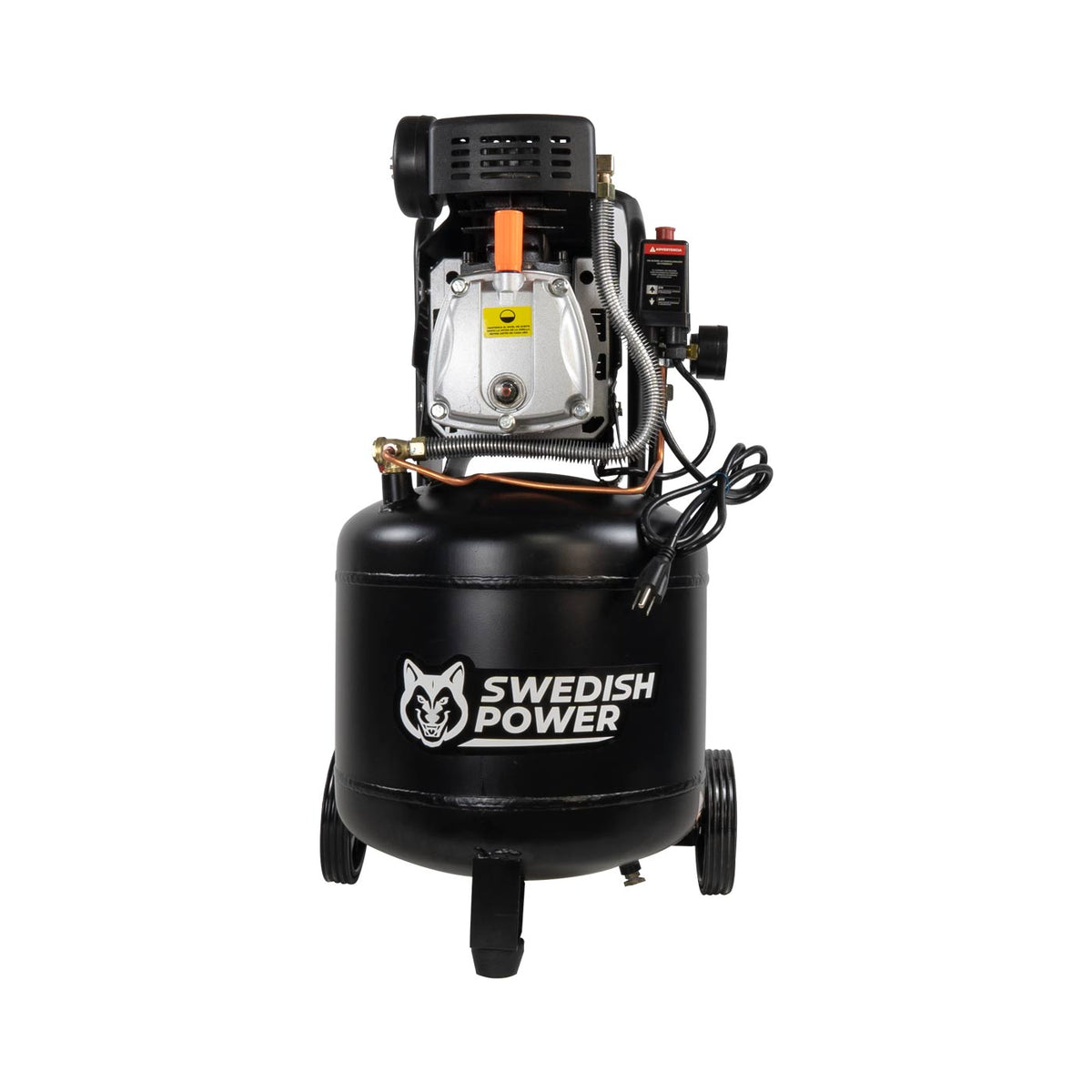 Compresor vertical Swedish Husky Power HKC50V, vista frontal.