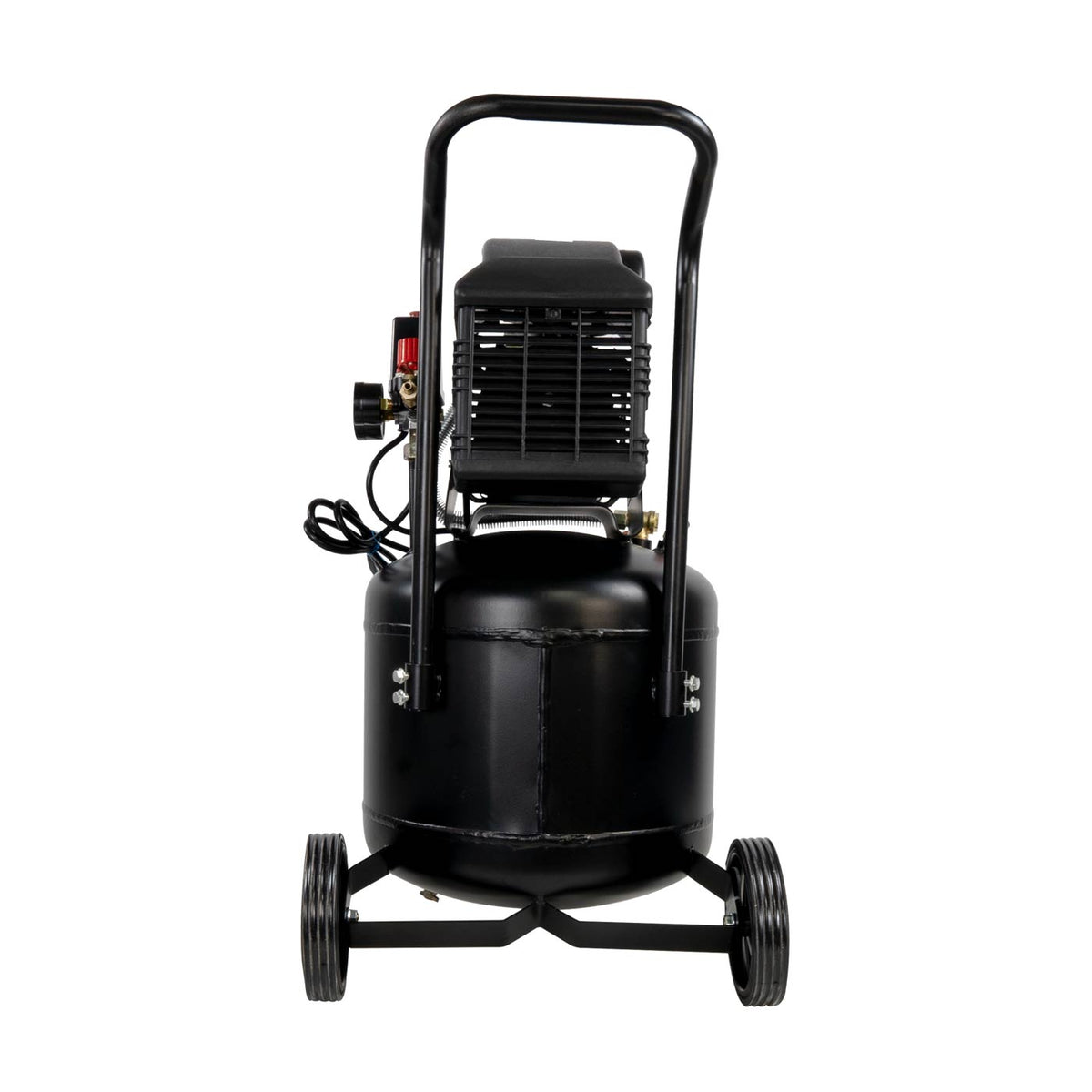 Compresor vertical Swedish Husky Power HKC50V, vista posterior.