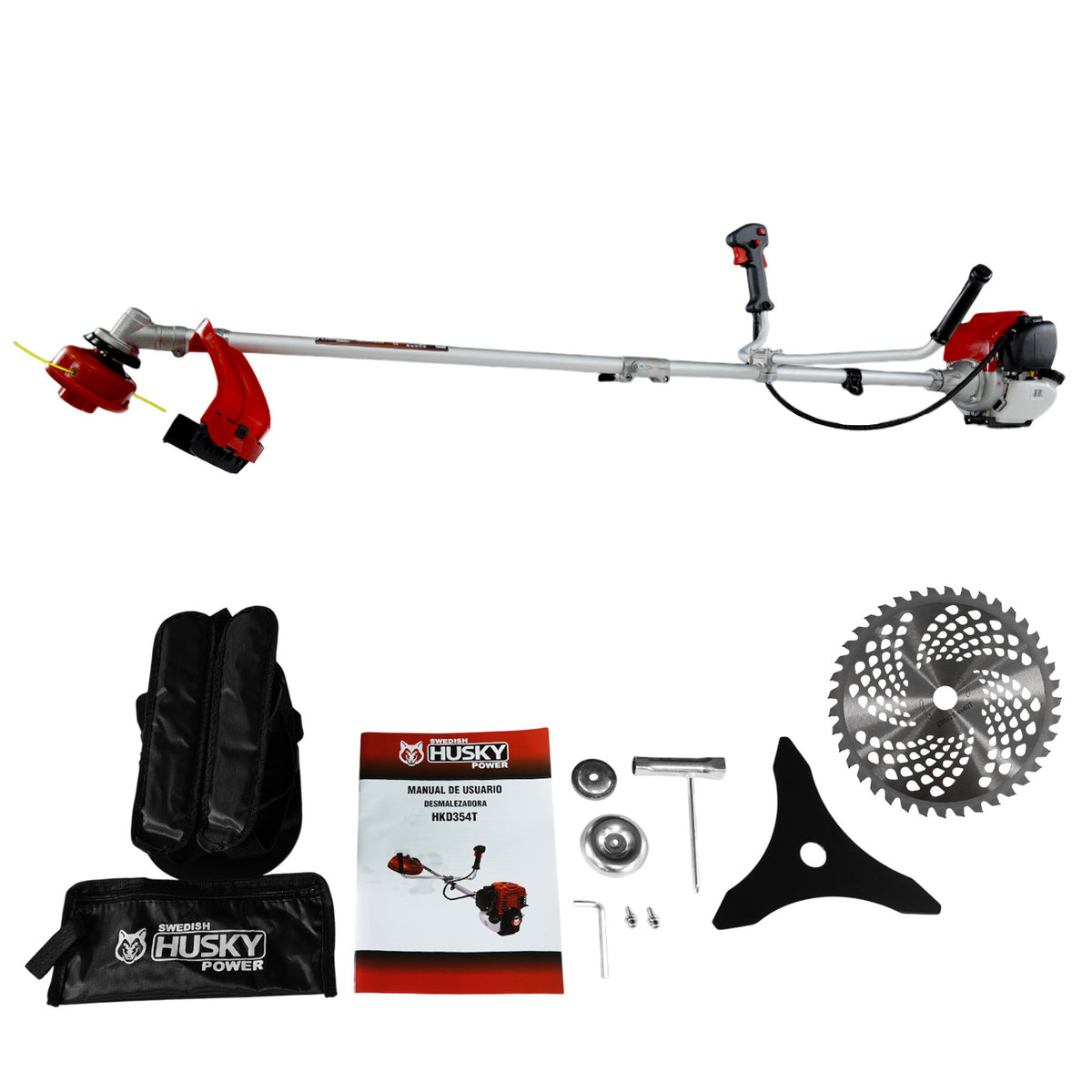 Desmalezadora Husky Power HKD354T de 35 cc y 4 tiempos, kit completo.