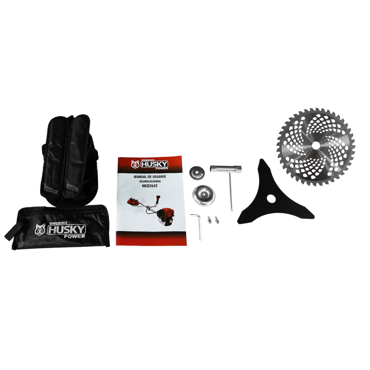 Desmalezadora Husky Power HKD354T de 35 cc y 4 tiempos, accesorios incluidos.