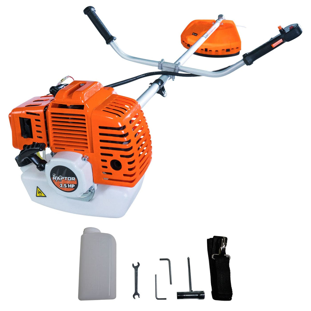 Desmalezadora Raptor DELTA350 con accesorios incluidos.