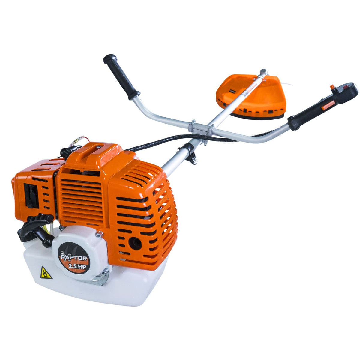 Desmalezadora Raptor DELTA350, vista del motor y manillar.