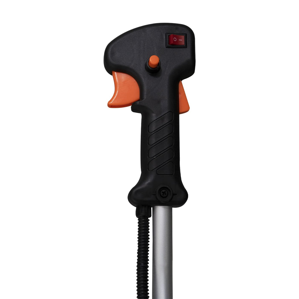 Detalle del acelerador de la desmalezadora Raptor DELTA350.