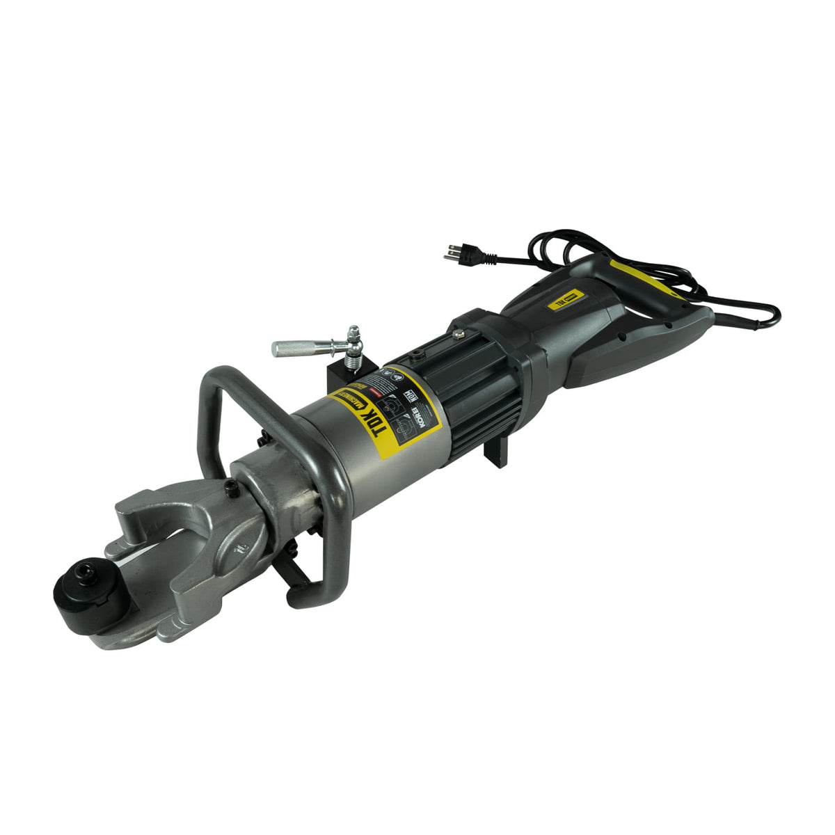 Dobladora eléctrica de varilla TDK BENDER58, vista tres cuartos.