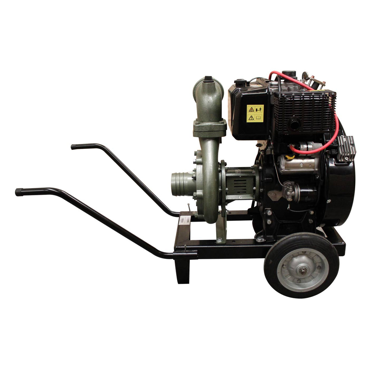Equipo de riego Raiker RBL4417 diésel 17 HP 4 x 4 pulgadas, vista lateral.