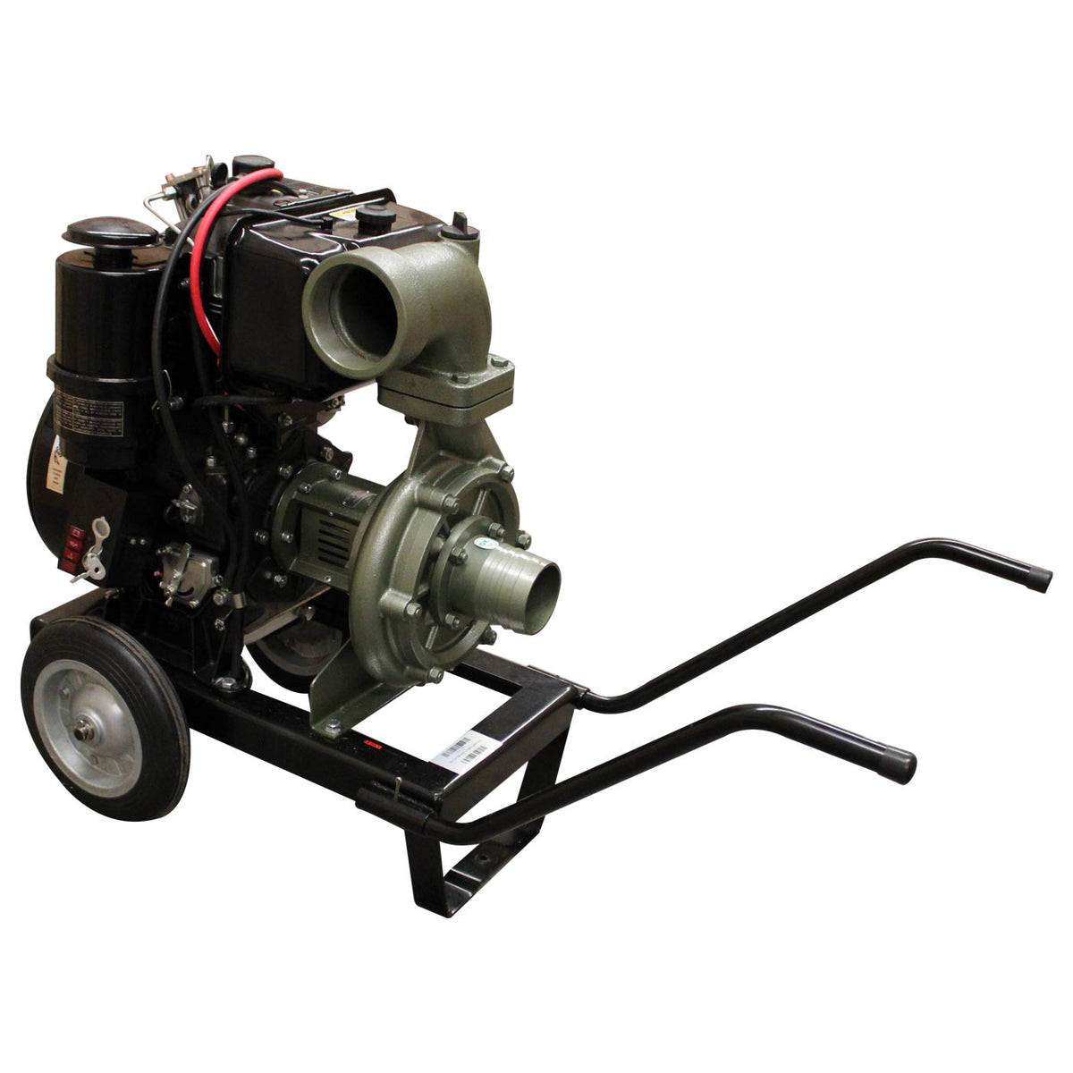 Equipo de riego Raiker RBL4417 diésel 17 HP 4 x 4 pulgadas, vista en tres cuartos.