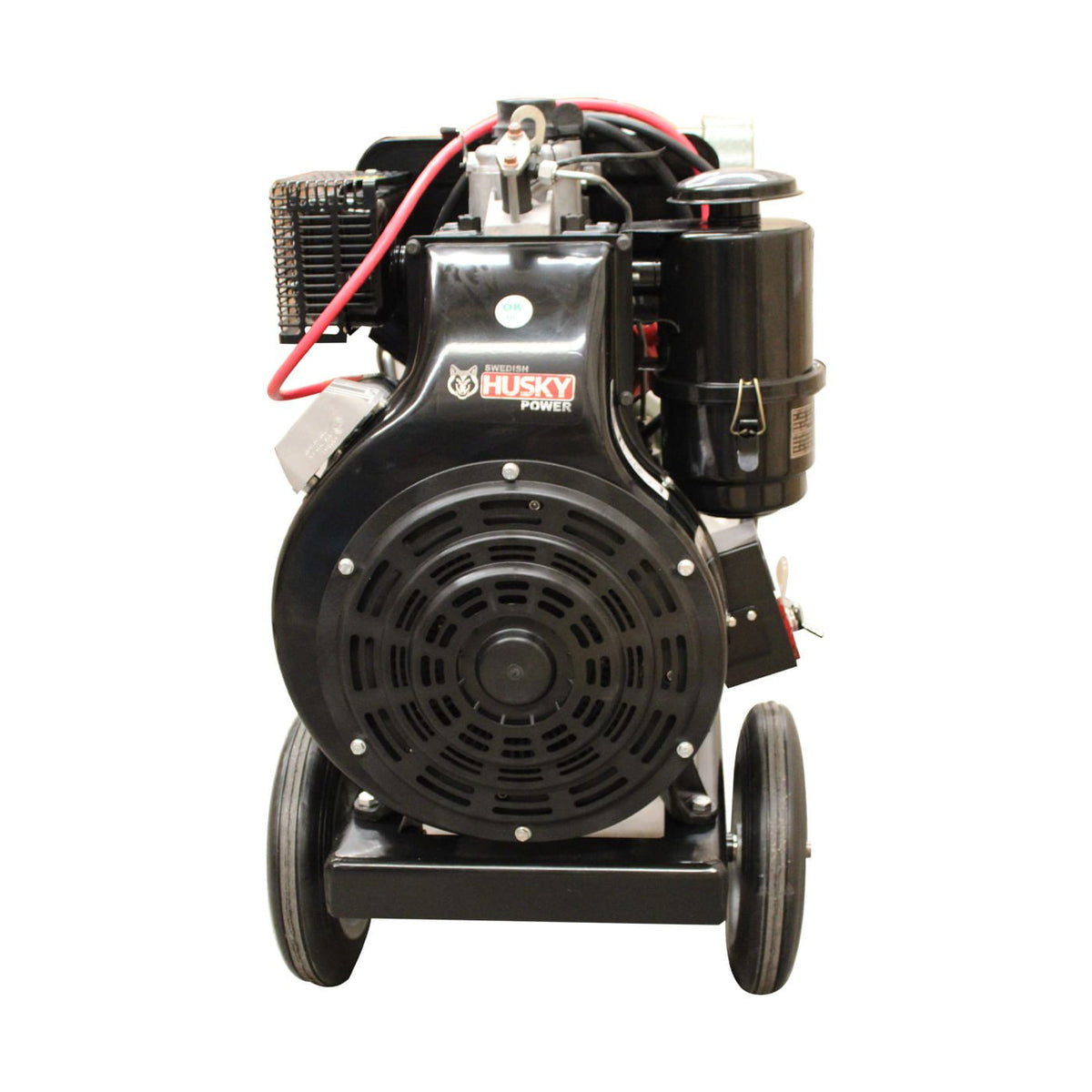 Equipo de riego Raiker RBL4417 diésel 17 HP 4 x 4 pulgadas, vista trasera.